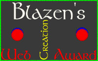 Blazen's Web Creation Award